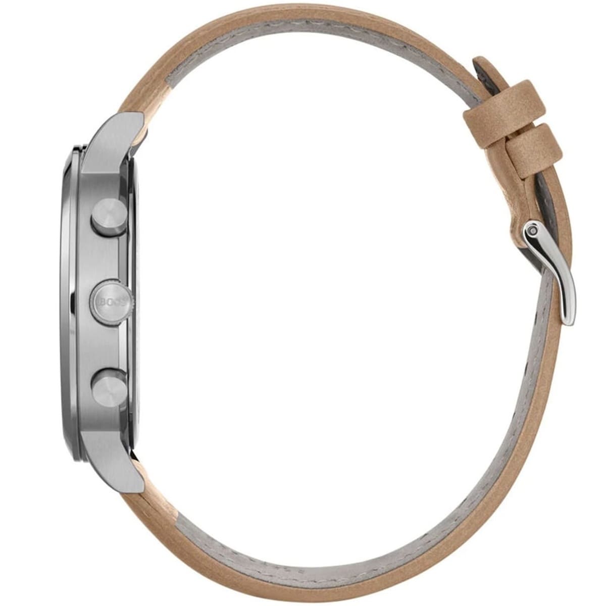 Hugo Boss Spirit 1513691 Silver Case Gray Dial Brown Leather Men's Watch