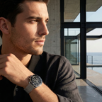Hugo Boss Ocean Edition 1513701 Silver Case Black Dial Silver Mesh Bracelet Men's Watch