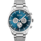 Hugo Boss Pioneer 1513713 Silver Case Blue Dial Silver Metal Men's Watch