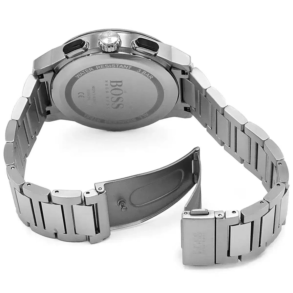 Hugo Boss Peak Chronograph 1513762 Silver Case Black Dial Men's Watch