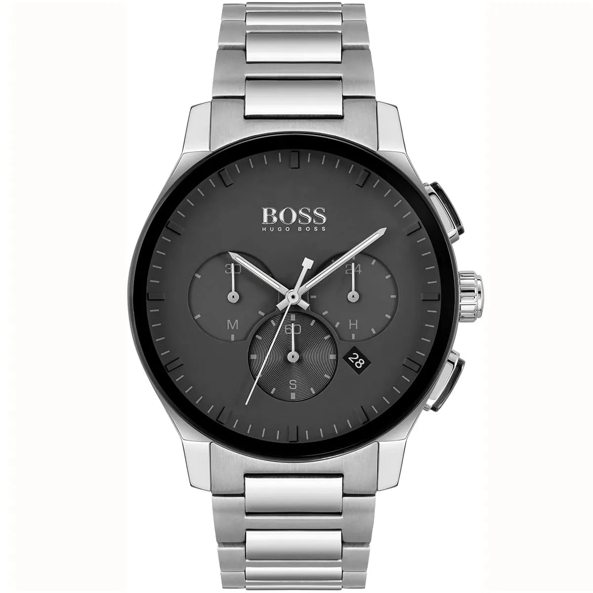 Hugo Boss Peak Chronograph 1513762 Silver Case Black Dial Men's Watch