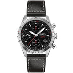 Hugo Boss Aero 1513770 Silver Case Black Dial Black Leather Men's Watch