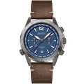 Hugo Boss Nomad 1513773 Gray Stainless Steel Blue Dial Brown Leather Men's Watch