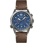 Hugo Boss Nomad 1513773 Gray Stainless Steel Blue Dial Brown Leather Men's Watch