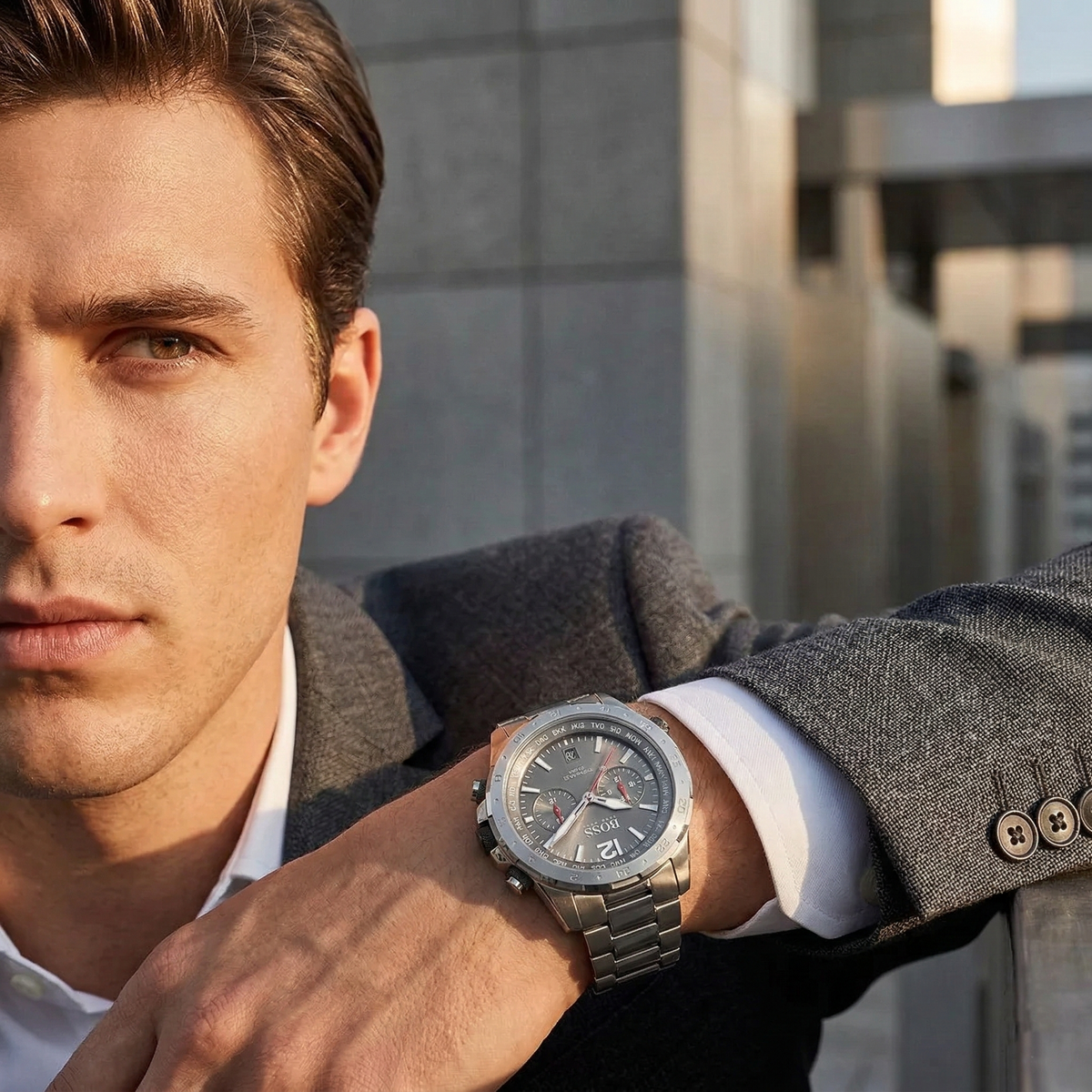 Hugo Boss Nomad 1513774 Silver Case Gray Dial Silver Metal Men's Watch