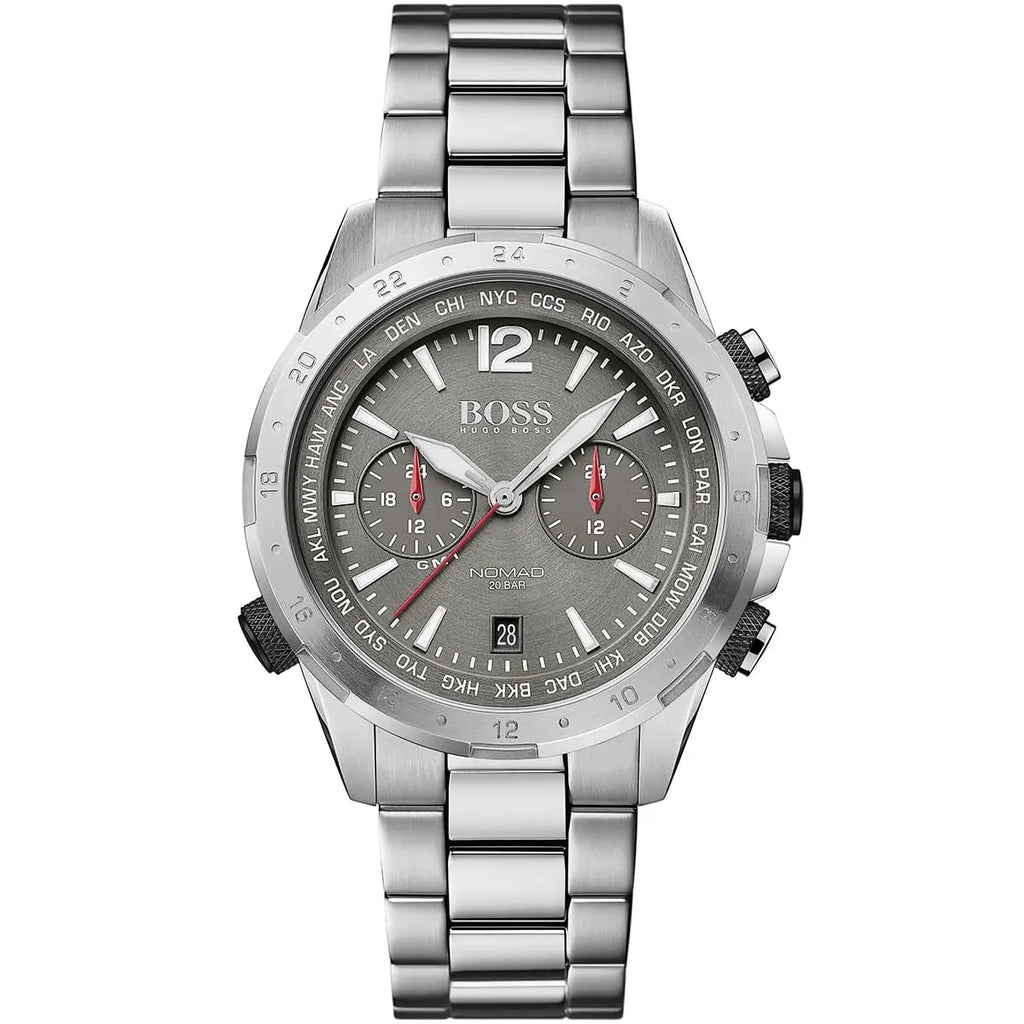 Hugo Boss Nomad 1513774 Silver Case Gray Dial Silver Metal Men's Watch