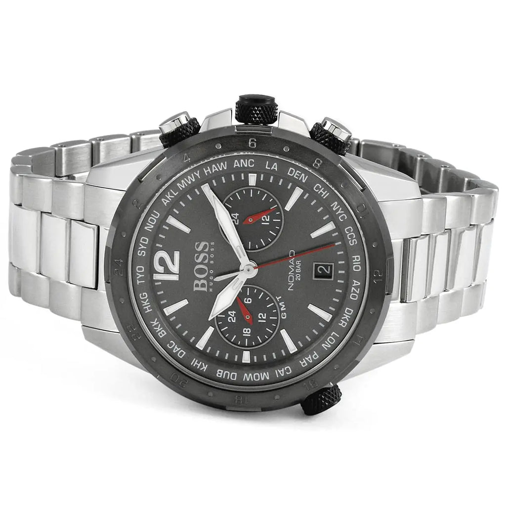 Hugo Boss Nomad 1513774 Silver Case Gray Dial Silver Metal Men's Watch