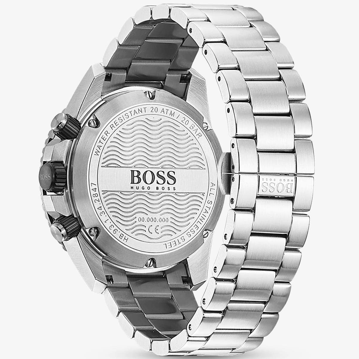 Hugo Boss Vela 1513775 Silver Case Blue Dial Silver Metal Men's Watch