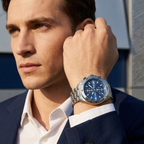 Hugo Boss Vela 1513775 Silver Case Blue Dial Silver Metal Men's Watch