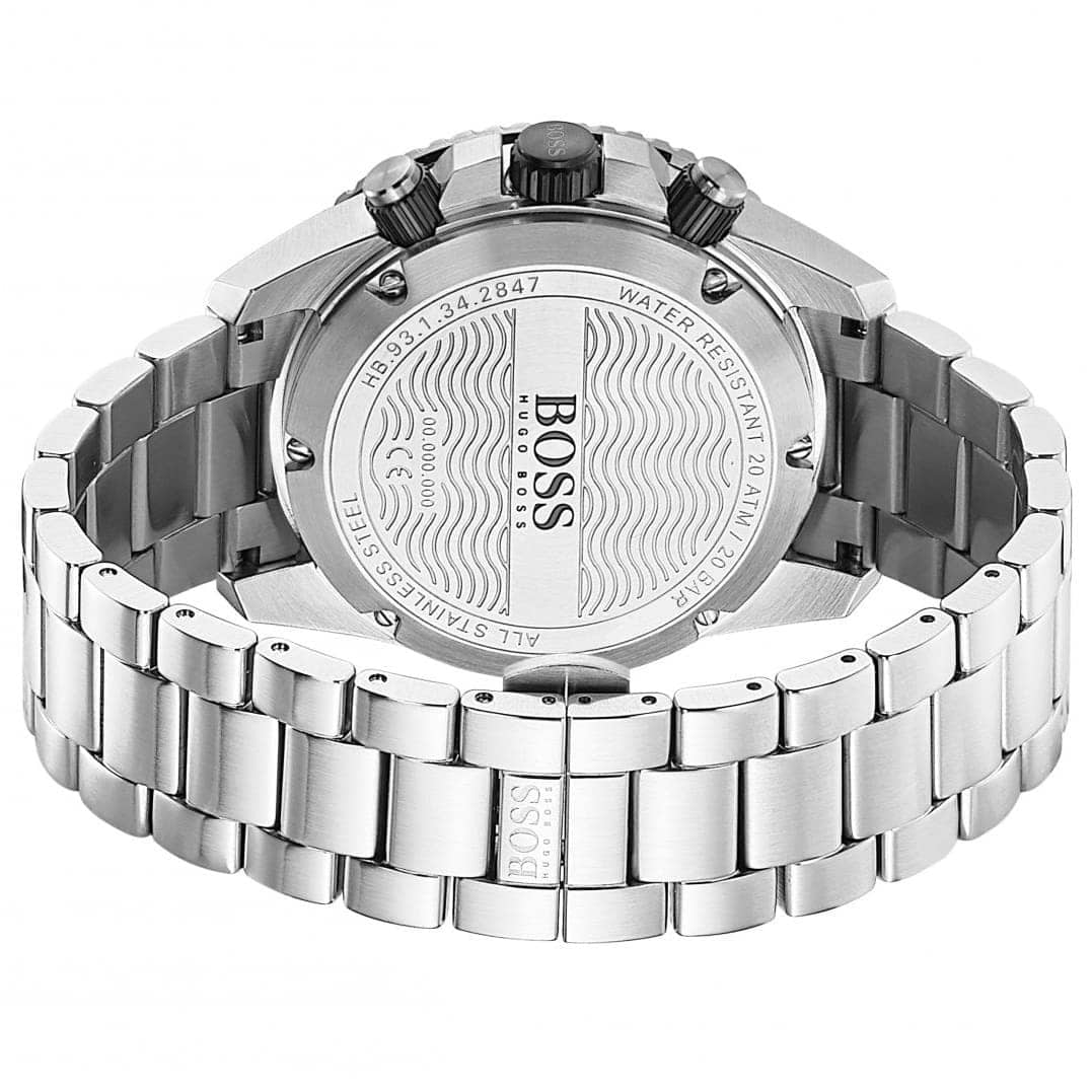 Hugo Boss Vela 1513775 Silver Case Blue Dial Silver Metal Men's Watch