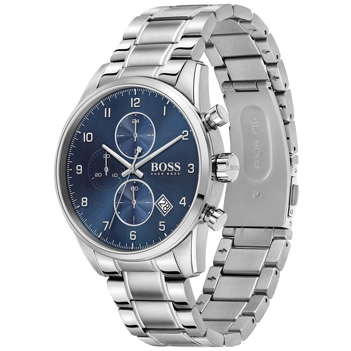 Hugo Boss Skymaster 1513784 Silver Case Blue Dial Silver Metal Men's Watch