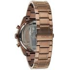 Hugo Boss Skymaster 1513788 Silver Case Blue Dial Brown Metal Men's Watch