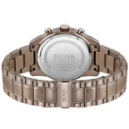 Hugo Boss Skymaster 1513788 Silver Case Blue Dial Brown Metal Men's Watch