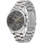 Hugo Boss Skymaster 1513789 Two-Tone Silver Rose Gold Case Gray Dial Men's Watch
