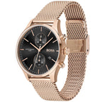 Hugo Boss Associate 1513806 Rose Gold Ion-Plated Stainless Steel Mesh Bracelet Men's Watch