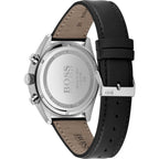 Hugo Boss Champion 1513816 Silver Case Black Dial Black Leather Men's Watch