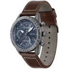Hugo Boss Pilot Edition Chrono 1513852 Grey Case Blue Dial Brown Leather Men's Watch