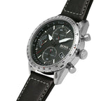 Hugo Boss Pilot Edition 1513853 Silver Case Black Dial Black Leather Men's Watch