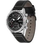 Hugo Boss Pilot Edition 1513853 Silver Case Black Dial Black Leather Men's Watch