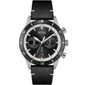 Hugo Boss Santiago 1513864 Silver Case Black Dial Black Leather Men's Watch