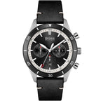 Hugo Boss Santiago 1513864 Silver Case Black Dial Black Leather Men's Watch