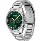 Hugo Boss Pioneer 1513868 Silver Case Green Dial Silver Metal Men's Watch