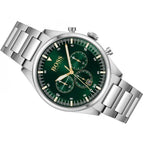 Hugo Boss Pioneer 1513868 Silver Case Green Dial Silver Metal Men's Watch