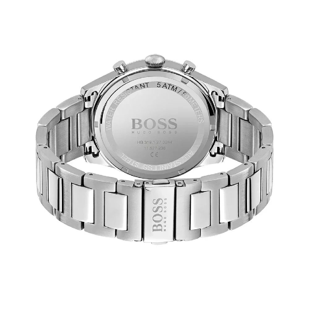 Hugo Boss Pioneer 1513868 Silver Case Green Dial Silver Metal Men's Watch