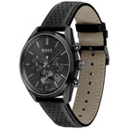 Hugo Boss Champion 1513880 Black Case Black Dial Black Leather Men's Watch