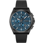 Hugo Boss Grandmaster 1513883 Black Case Blue Textured Dial Black Leather Men's Watch