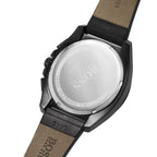 Hugo Boss Grandmaster 1513883 Black Case Blue Textured Dial Black Leather Men's Watch