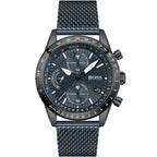 Hugo Boss Pilot Edition 1513887 Blue Ion-Plated Stainless Steel mesh Blue Dial Men's Watch
