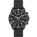 Hugo Boss Admiral 1513918 Black Ocean Plastic Case Black Dial Black Fiber Men's Watch