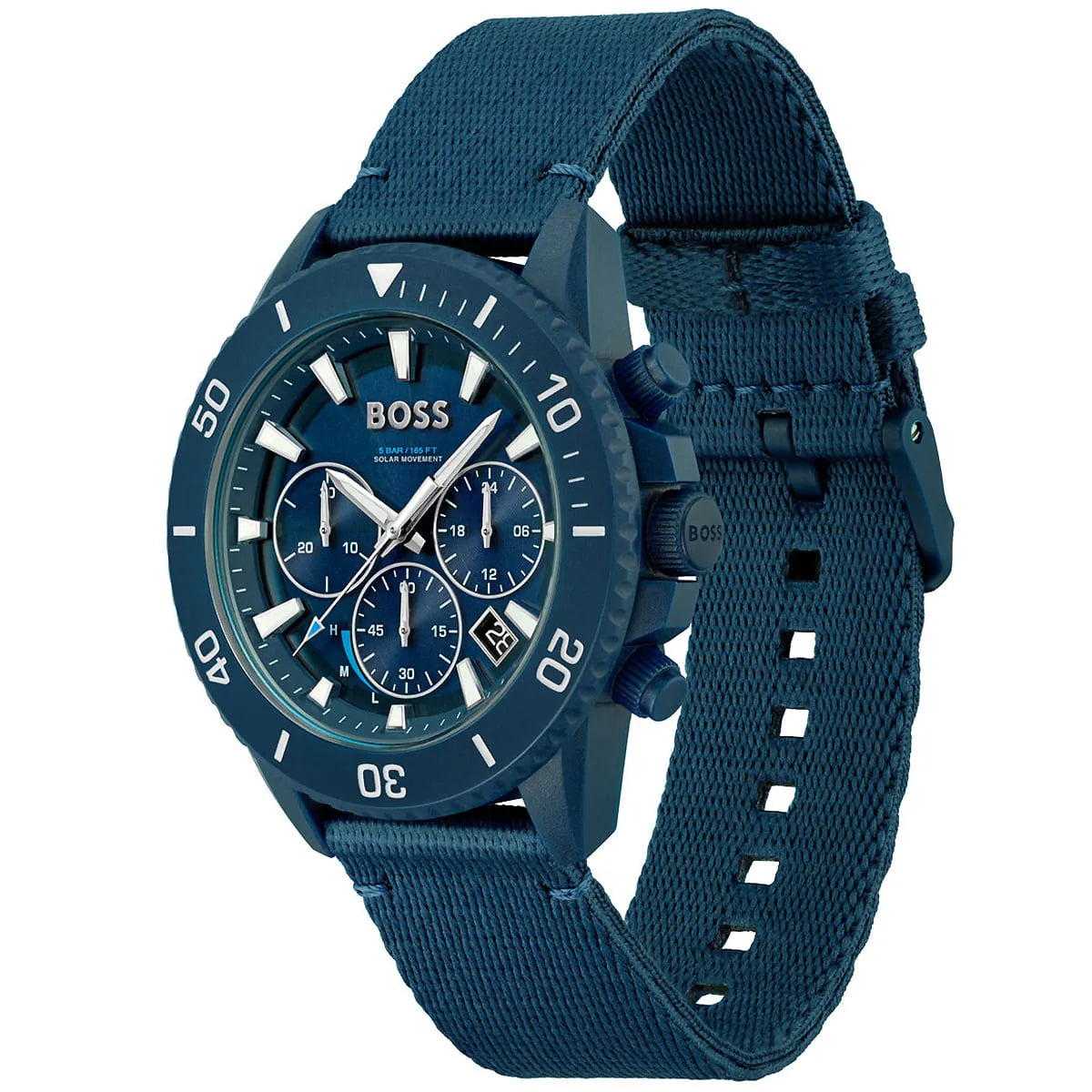 Hugo Boss Admiral 1513919 Blue Ocean Plastic Case Blue Dial Blue Fiber Men's Watch