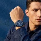 Hugo Boss Admiral 1513919 Blue Ocean Plastic Case Blue Dial Blue Fiber Men's Watch