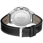 Hugo Boss Allure 1513920 Silver Case Black Dial Black Leather Men's Watch