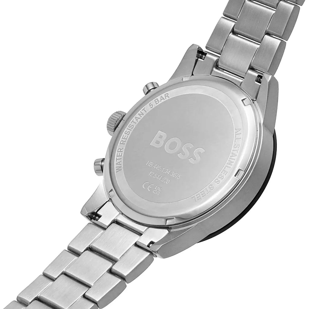 Hugo Boss Allure 1513922 Silver Case Black Dial Silver Metal Men's Watch
