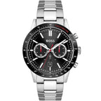 Hugo Boss Allure 1513922 Silver Case Black Dial Silver Metal Men's Watch