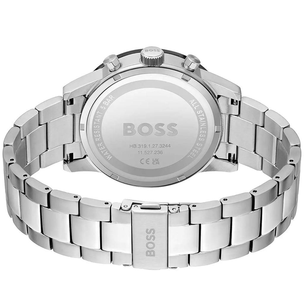 Hugo Boss Allure 1513922 Silver Case Black Dial Silver Metal Men's Watch