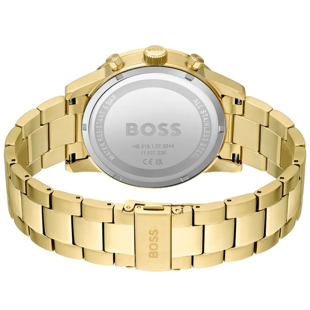 Hugo Boss Allure 1513923 Gold Ion-Plated Stainless Steel Green Dial Men's Watch