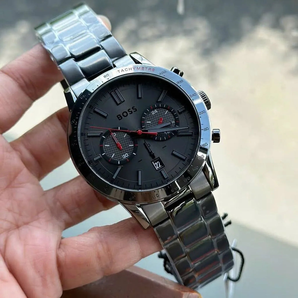 Hugo Boss Allure 1513924 Gray Ion-Plated Stainless Steel Gray Dial Men's Watch