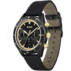 Hugo Boss Santiago 1513935 Black Case Black Dial Black Synthetic Fiber Men's Watch
