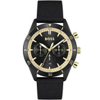 Hugo Boss Santiago 1513935 Black Case Black Dial Black Synthetic Fiber Men's Watch