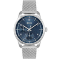 Hugo Boss Sophio 1513942 Silver Case Blue Dial Silver Mesh Bracelet Men's Watch
