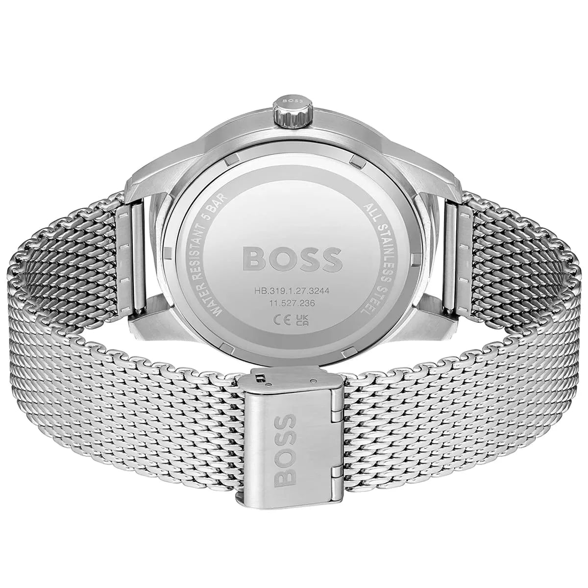 Hugo Boss Sophio 1513942 Silver Case Blue Dial Silver Mesh Bracelet Men's Watch