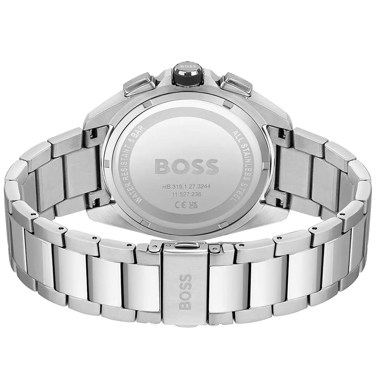 Hugo Boss Volane 1513949 Silver Case Black Dial Silver Metal Men's Watch