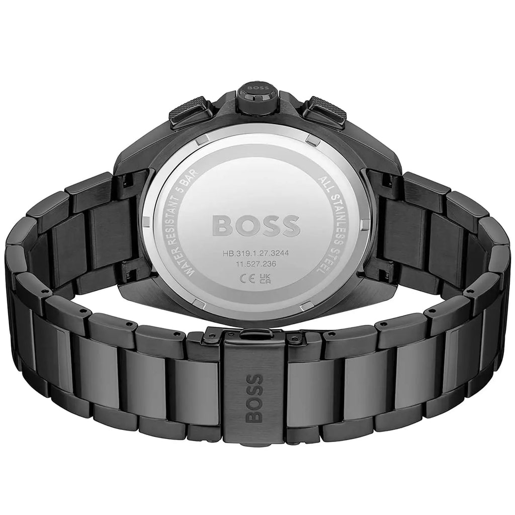 Hugo Boss Volane 1513950 Black Ion-Plated Case Black Dial Black Metal Men's Watch
