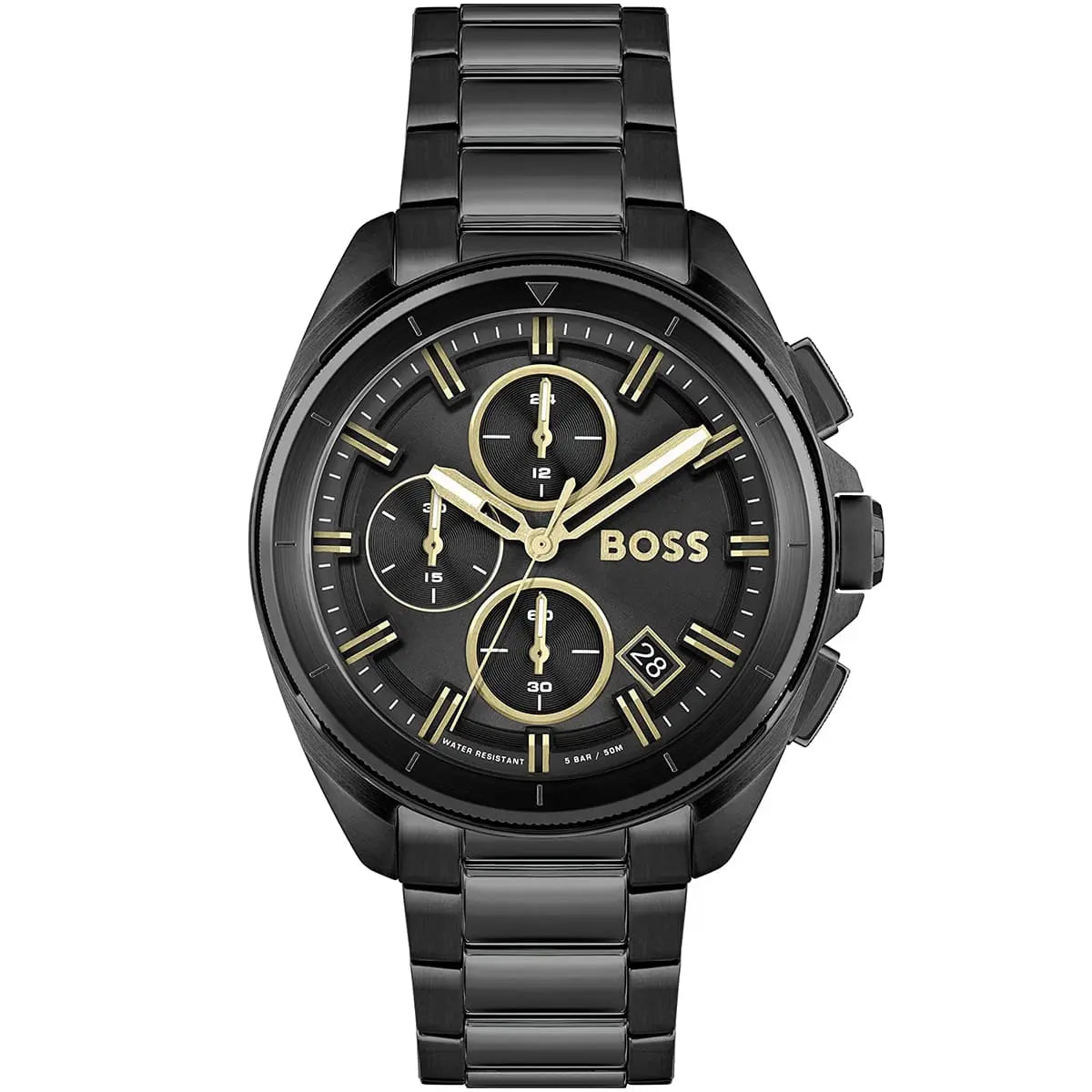 Hugo Boss Volane 1513950 Black Ion-Plated Case Black Dial Black Metal Men's Watch