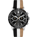 Hugo Boss Allure 1513963 Black Case Black Dial Multicolored Fiber Men's Watch