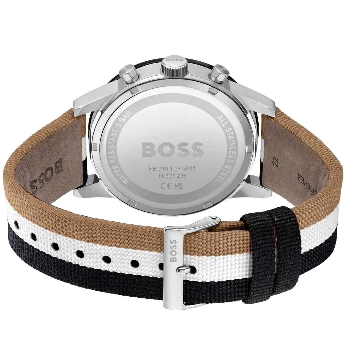 Hugo Boss Allure 1513963 Black Case Black Dial Multicolored Fiber Men's Watch